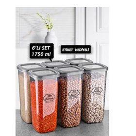 Queen's Kitchen 6 Adet 1750 ml Etiket Saklama Seti