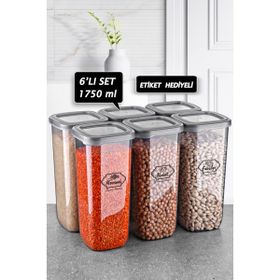 Queen's Kitchen 6 Adet 1750 ml Etiket Saklama Seti