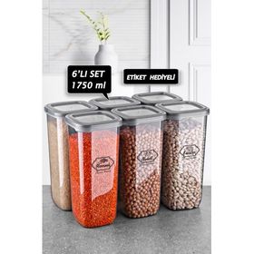 Queen's Kitchen 6 Adet 1750 ml Etiket Saklama Seti