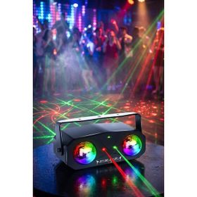 Quenlite QD-145 RGB Led Lazer Disko Topu Sahne Işık Projektörü