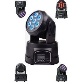 Quenlite Wash-107 7x10 W RGBW DMX Moving Head Robot Sahne Işık Sistemi
