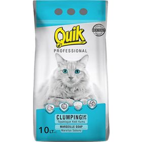 Quik 10 lt Bentonit İnce Taneli Marsilya Sabunlu Topaklanan Kedi Kumu