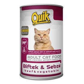 Quik 415 gr Adult Biftek ve Sebzeli Yetişkin Kedi Konservesi