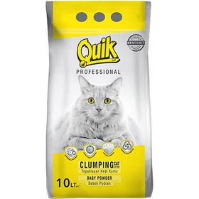 Quik Bentonit Pudra Kokulu İnce Taneli 10 lt Kedi Kumu