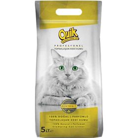 Quik Bentonit Pudra Kokulu İnce Taneli 5 lt Kedi Kumu