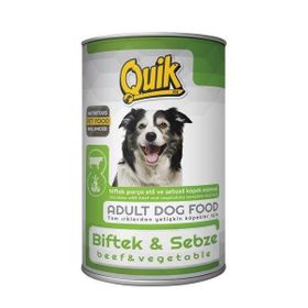 Quik Biftek ve Sebzeli 12x415 gr Köpek Konserve Maması