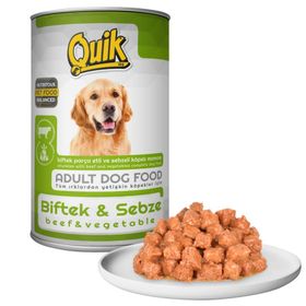 Quik Biftek ve Sebzeli 415 gr Köpek Maması Konservesi