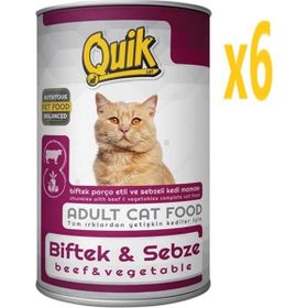 Quik Biftekli 6x415 gr Kedi Konserve Maması