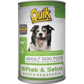 Quik Biftekli ve Sebzeli 415 gr Köpek Konserve Maması