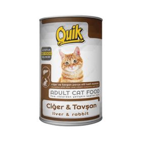 Quik Ciğer Tavşan Parça Etli 415 gr Yetişkin Yaş Kedi Konservesi