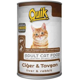 Quik JPM017086 Ciğerli Ve Tavşan Etli 415 Gr Konserve Kedi Maması