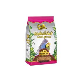 Quik Muhabbet Kuşu 12 Adet 400-100 gr Kuş Yemi
