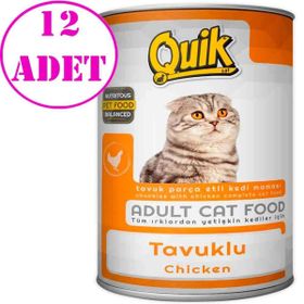 Quik Tavuklu 12x415 gr Yetişkin Kedi Konservesi