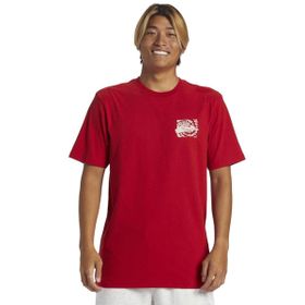 Quiksilver AQYZT09540-30051 Hurricane Or Hippie Moe Günlük Stil Kırmızı Erkek T-Shirt