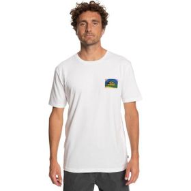 Quiksilver Colour Flow Beyaz Bisiklet Yaka Erkek T-shirt