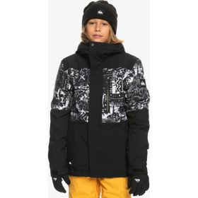 Quiksilver EQBTJ03155 Mission Printed Block Siyah Çocuk Kayak Montu