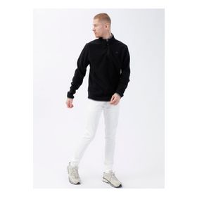 Quiksilver EQYFT03163MISSION HALFZIP M OTLR Siyah Erkek Polar Sweatshirt