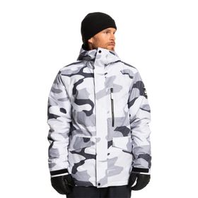 Quiksilver EQYTJ03338 Mission Printed Beyaz Snowboard Kar Erkek Montu