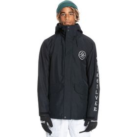 Quiksilver EQYTJ03343 Siyah İn The Hood Erkek Snowboard Su Geçirmez Kar Montu
