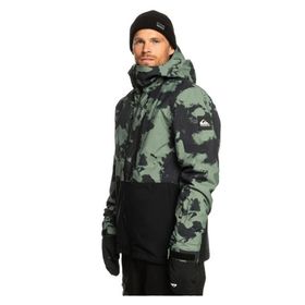 Quiksilver EQYTJ03403-GNB2 Yeşil Mission Printed Block Erkek Snowboard Kayak Montu