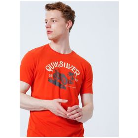 Quiksilver EQYZT06713 Rush Hour Ss Bisiklet Yaka Normal Kalıp Baskılı Kırmızı Erkek T-Shirt