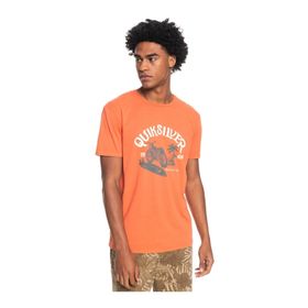 Quiksilver EQYZT06713 Rush Hour Ss Bisiklet Yaka Normal Kalıp Baskılı Kırmızı Erkek T-Shirt