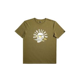 Quiksilver EQYZT07278-GPH0 Qsrockinskull M Erkek Çok Renkli Günlük Stil T-Shirt