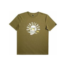 Quiksilver EQYZT07278-GPH0 Qsrockinskull M Erkek Çok Renkli Günlük Stil T-Shirt