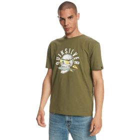 Quiksilver EQYZT07278-GPH0 Qsrockinskull M Erkek Çok Renkli Günlük Stil T-Shirt