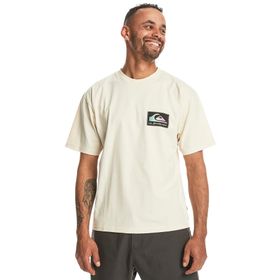 Quiksilver EQYZT07605-11492 Back Flash SS Bej Günlük Stil Erkek T-Shirt