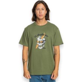 Quiksilver EQYZT07674-17036 One Last Surf SS Yeşil Günlük Stil Erkek T-Shirt