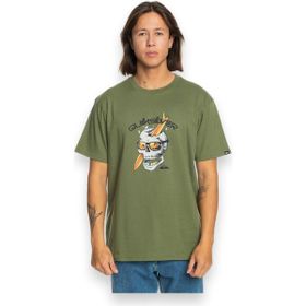 Quiksilver EQYZT07674 One Last Surf Ss Siyah Oranj Erkek T-shirt