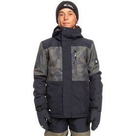 Quiksilver Mission Printed Block Çocuk Kayak Montu Siyah
