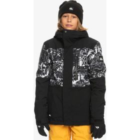 Quiksilver Mission Printed Block Çocuk Kayak Montu Siyah