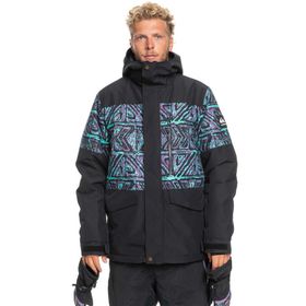 Quiksilver Mission Printed Block Siyah Erkek Kayak Montu