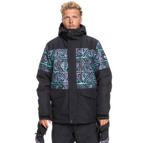 Quiksilver Mission Printed Block Siyah Erkek Kayak Montu