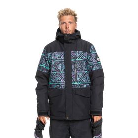 Quiksilver Mission Printed Block Siyah Erkek Kayak Montu