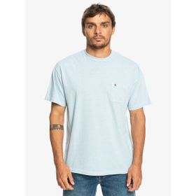 Quiksilver Natural Dye Mavi Bisiklet Yaka Erkek T-shirt