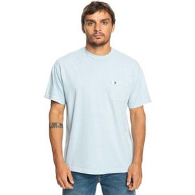 Quiksilver Natural Dye Mavi Bisiklet Yaka Erkek T-shirt