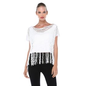 Quincey Bd2390 Beyaz Püsküllü Bluz