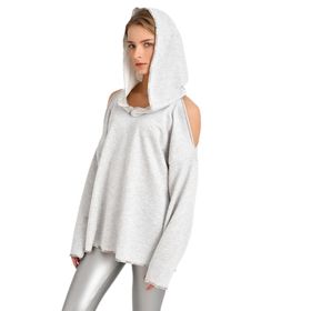 Quincey BDE2524 Grimelanj Omuz Detaylı Sweatshirt