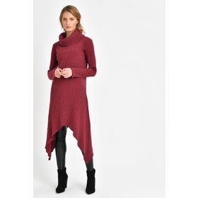 Quincey BDM2513 Asimetrik Yünlü Tunik