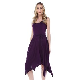 Quincey EB2606 Mor Asimetrik Elbise