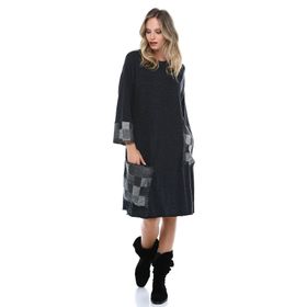 Quincey EB2679 Füme Cepli Elbise