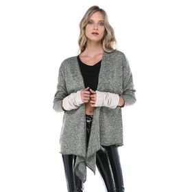 Quincey HK2414 Açık Yeşil Asimetrik Kadın Hırka