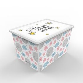 Qutu 50 lt Trend Box Cute Sky Oyuncak Kutusu