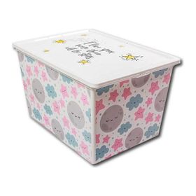 Qutu 50 lt Trend Box Cute Sky Oyuncak Kutusu
