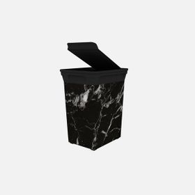 Qutu Q-Trash Marble 20 lt Siyah Çöp Kutusu