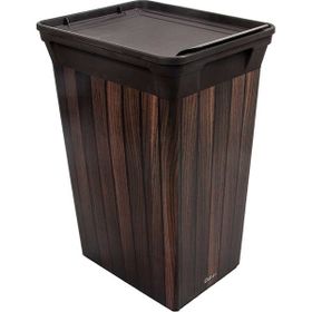 Qutu Trashbin Darkwood 40 L Plastik Çöp Kovası