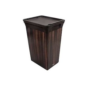 Qutu Trashbin Darkwood 40 L Plastik Çöp Kovası